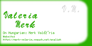 valeria merk business card